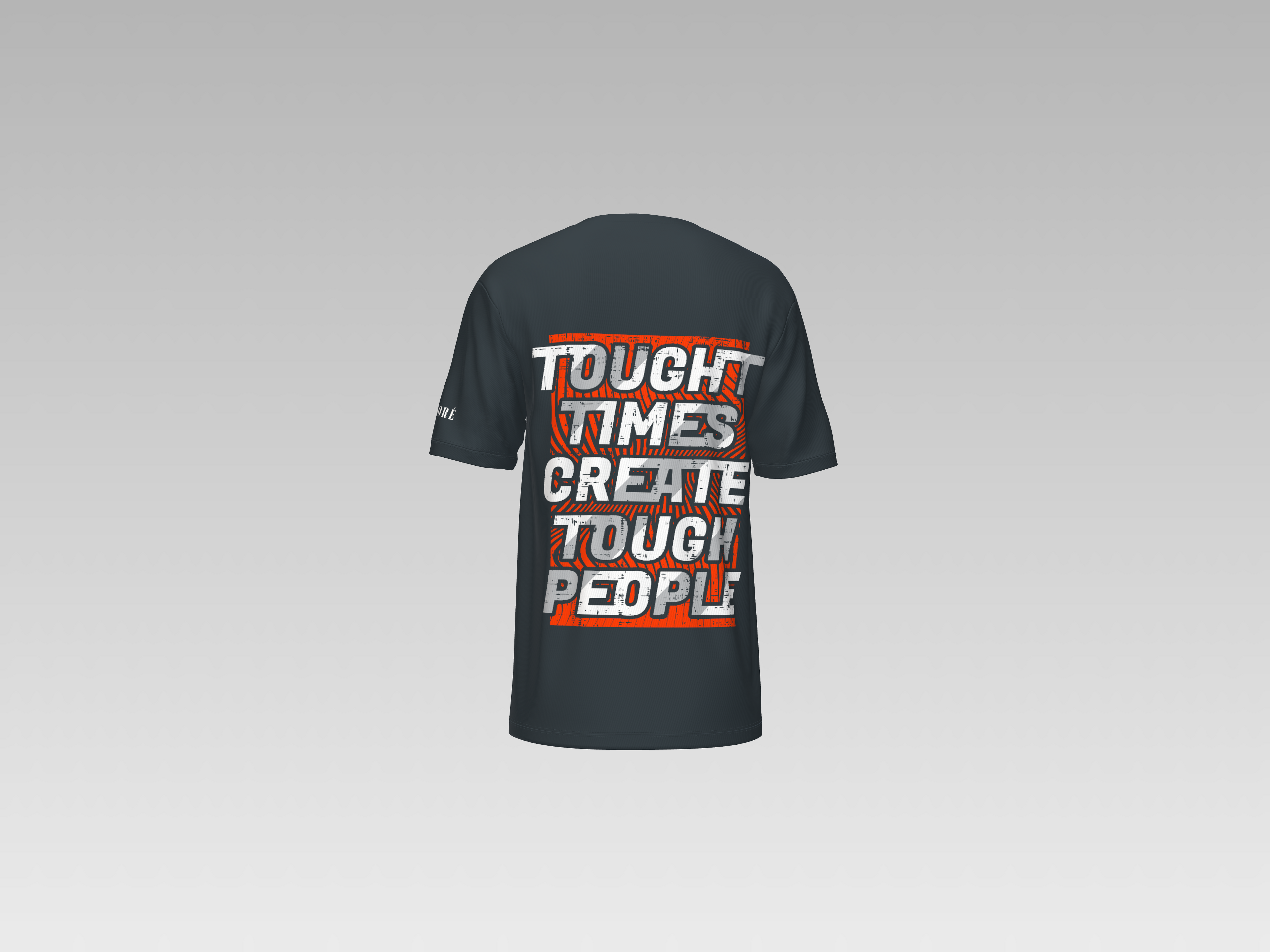 TOUCH TIME CREATE TOUGH PEOPLE PRINTED T-SHIRT