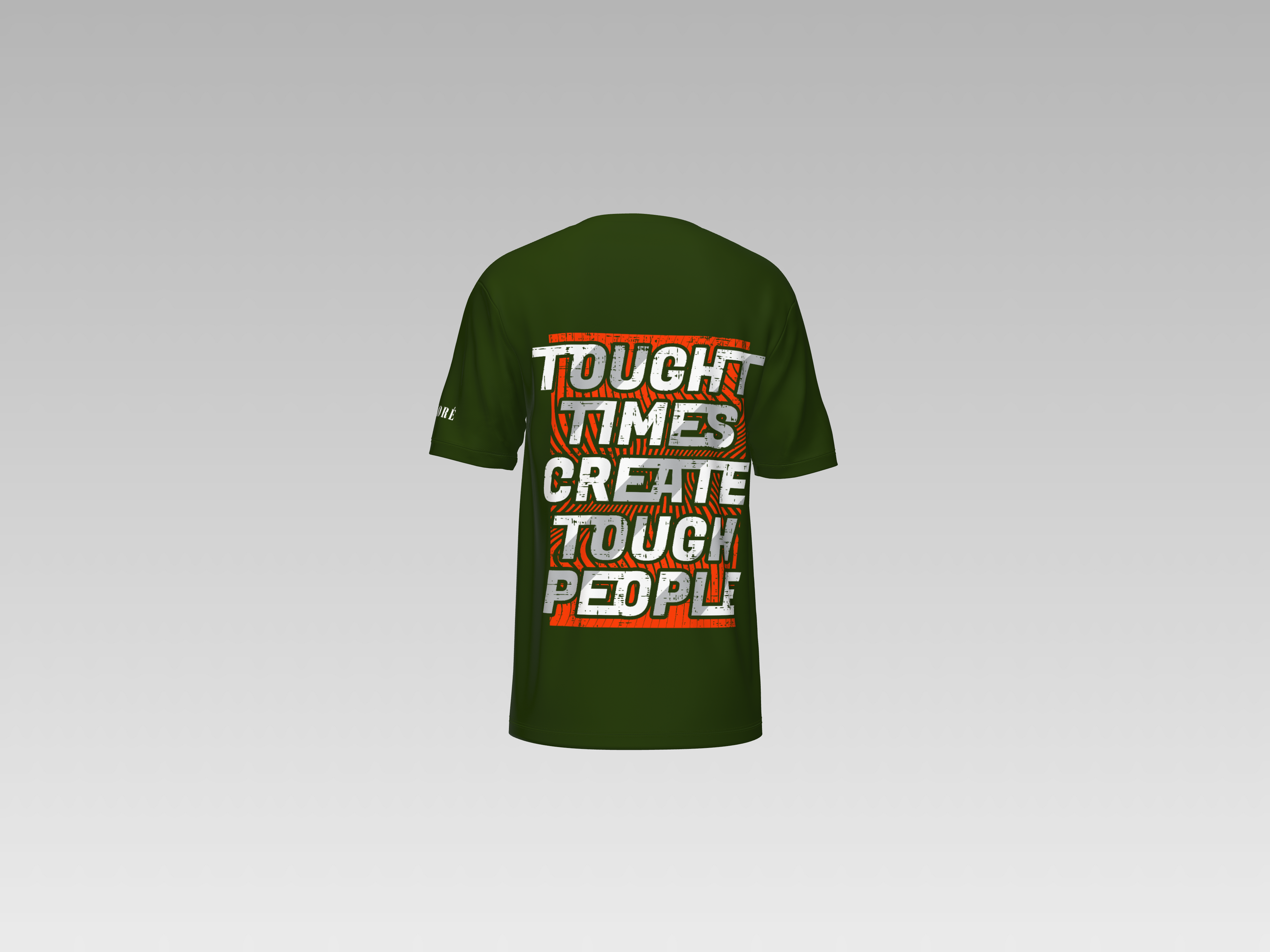 TOUCH TIME CREATE TOUGH PEOPLE PRINTED T-SHIRT