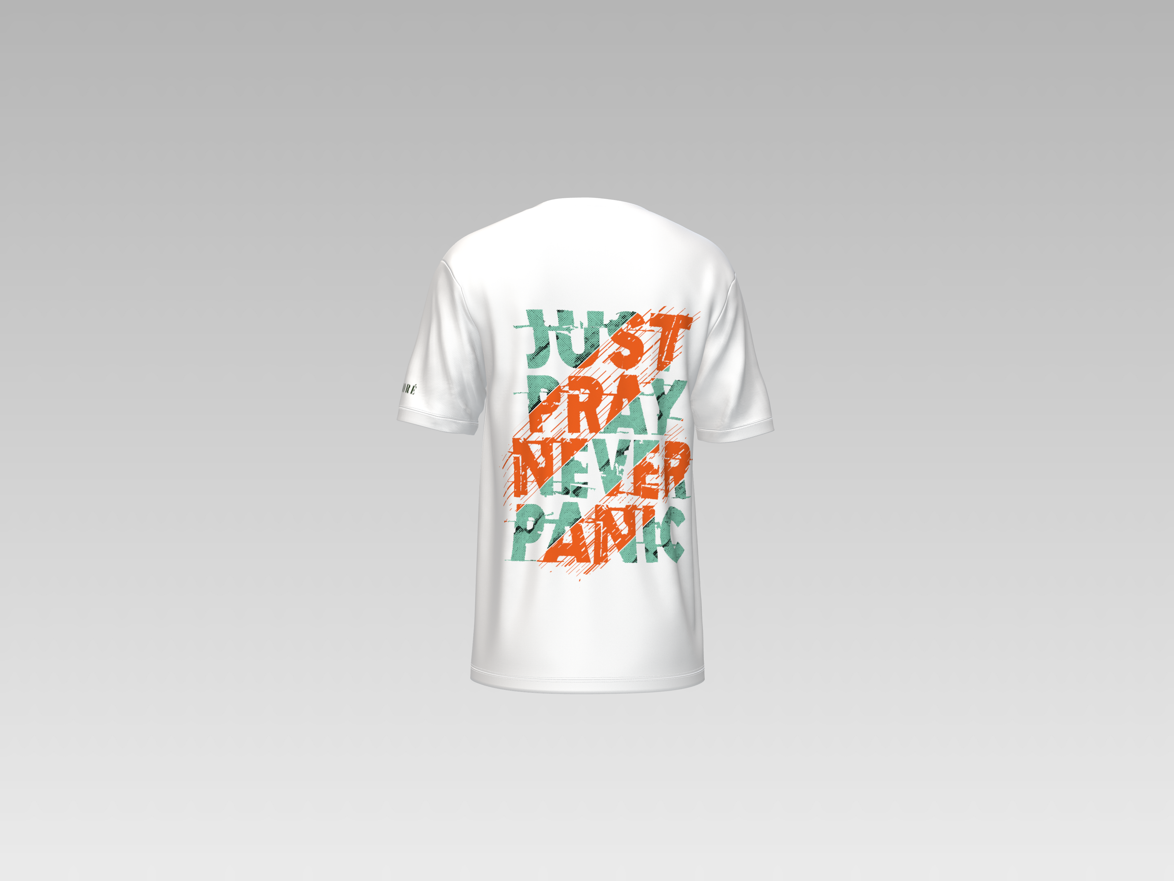 JUST PRAY NEVER PANIC PRINTED T-SHIRT