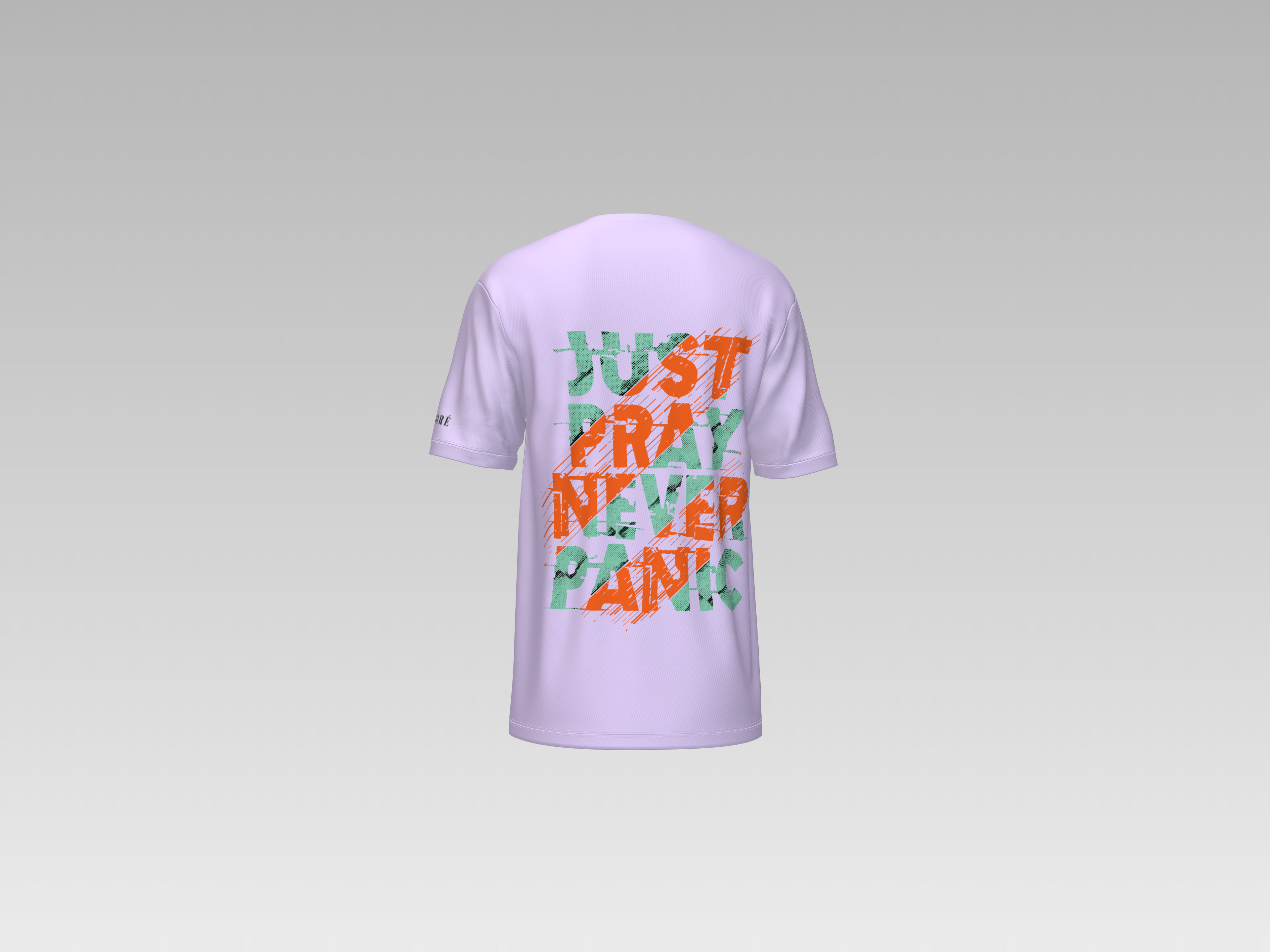JUST PRAY NEVER PANIC PRINTED T-SHIRT