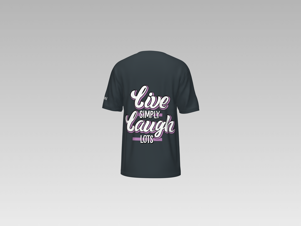 LIVE SIMPLY LAUGH ALOTS PRINTED T-SHIRT