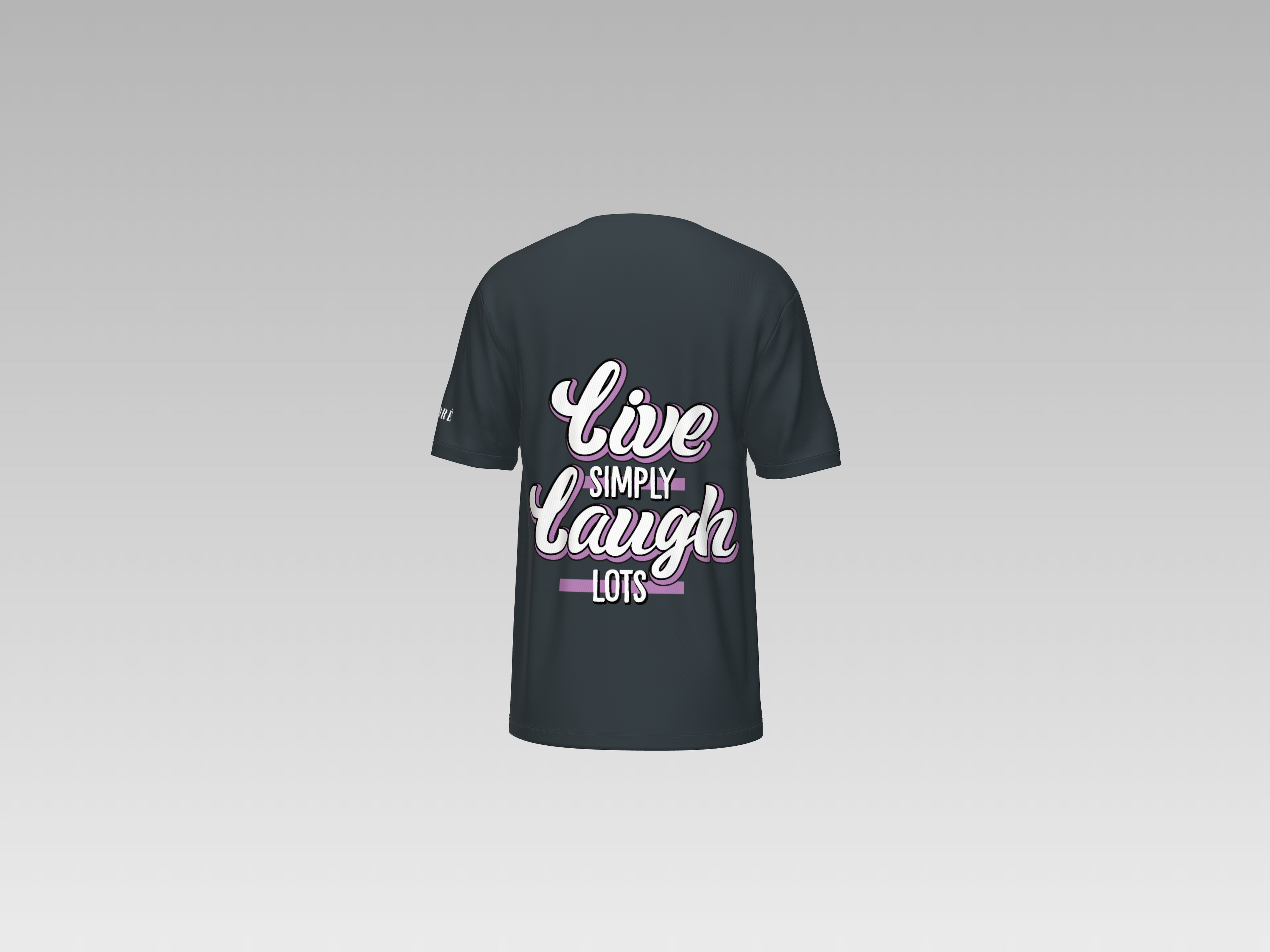 LIVE SIMPLY LAUGH ALOTS PRINTED T-SHIRT