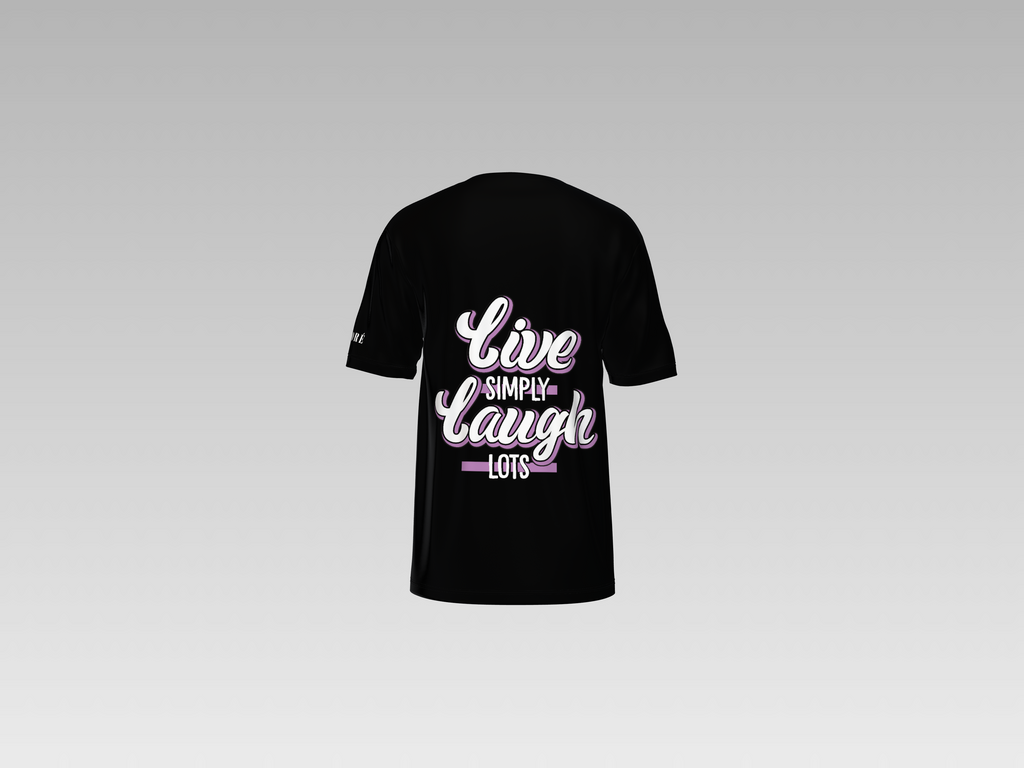 LIVE SIMPLY LAUGH ALOTS PRINTED T-SHIRT