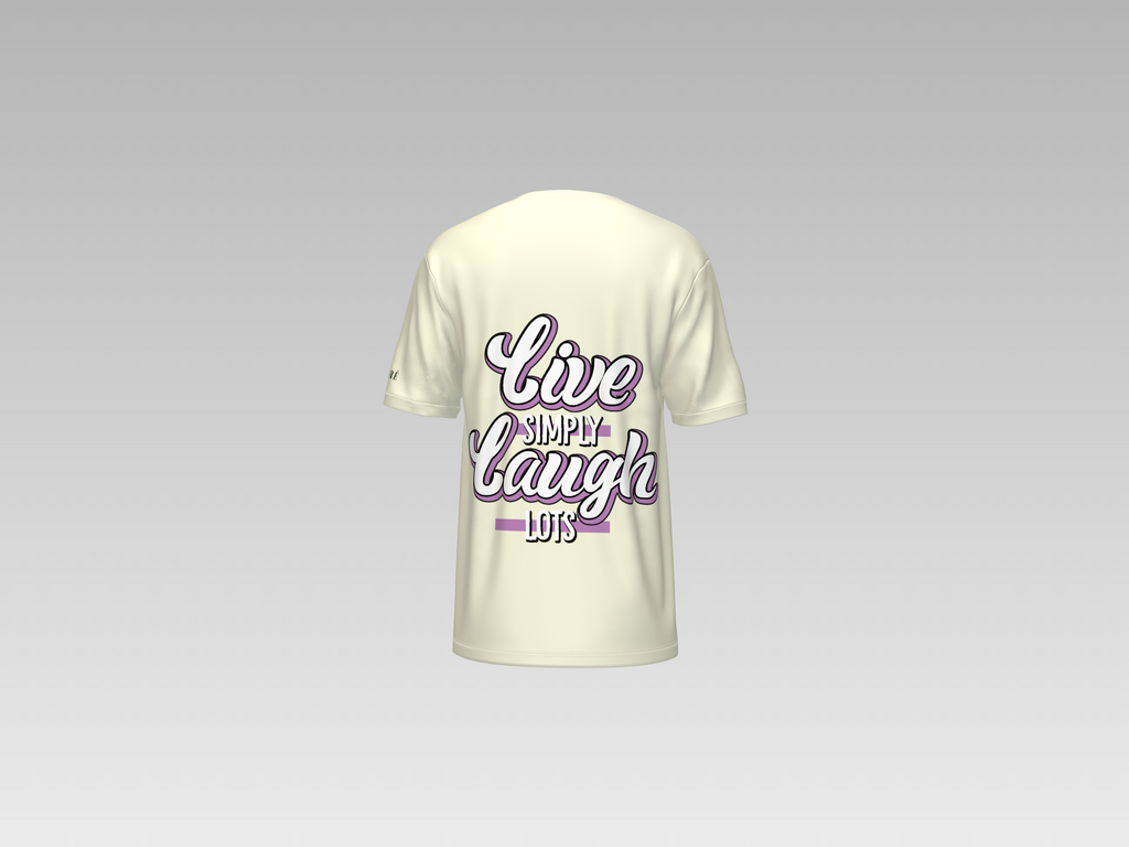 LIVE SIMPLY LAUGH ALOTS PRINTED T-SHIRT
