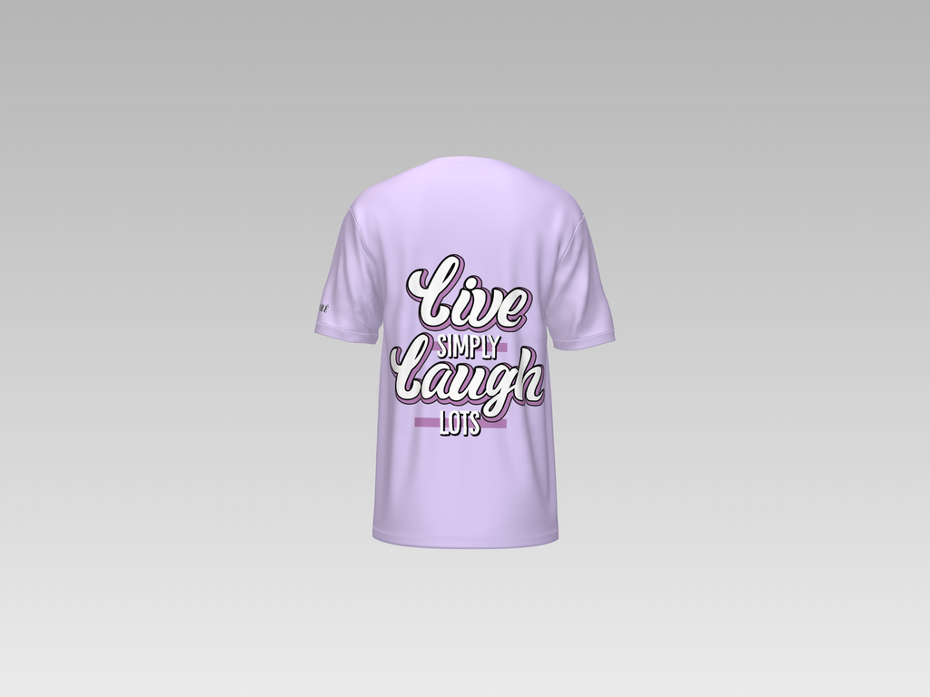 LIVE SIMPLY LAUGH ALOTS PRINTED T-SHIRT