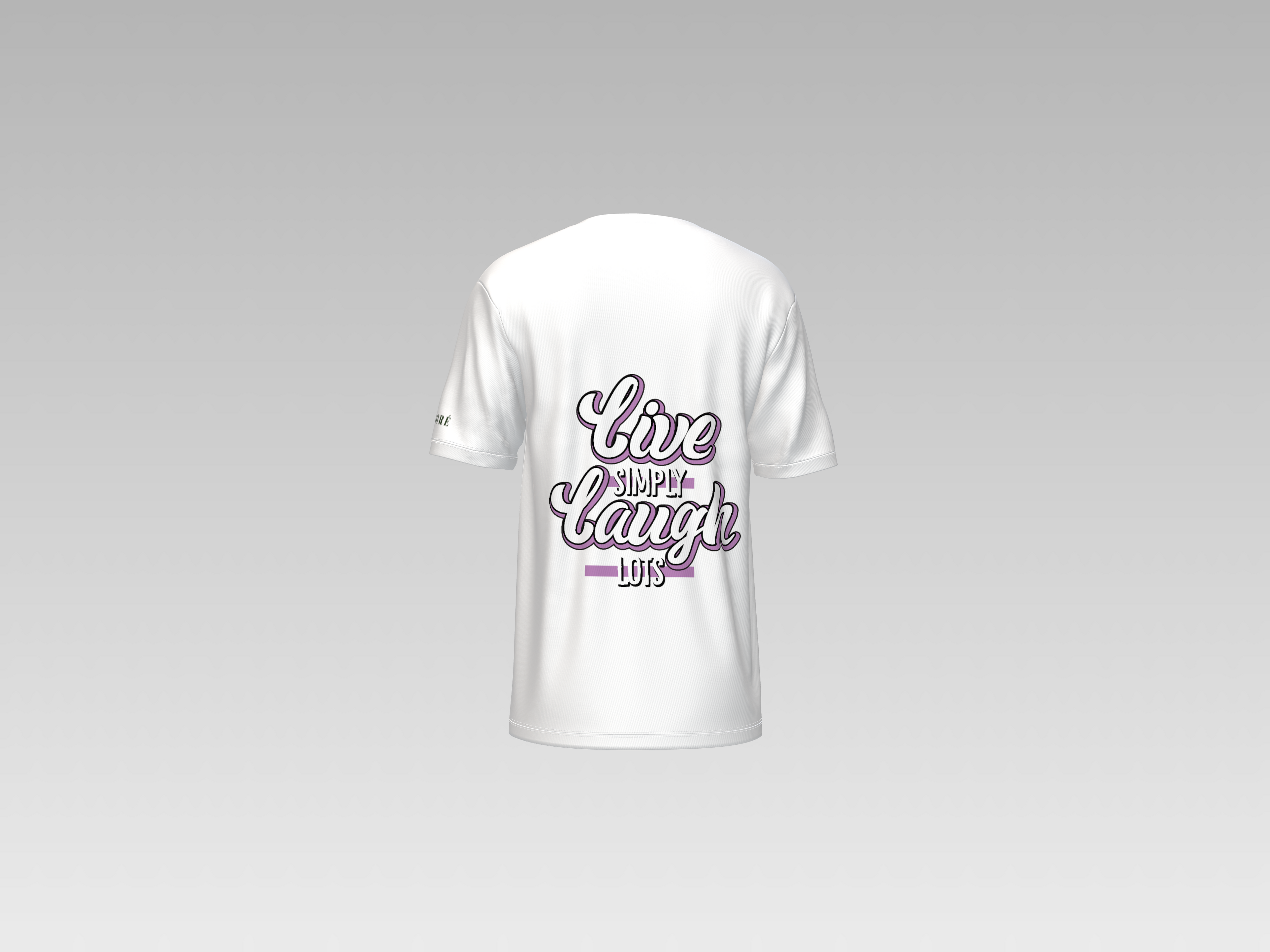 LIVE SIMPLY LAUGH ALOTS PRINTED T-SHIRT