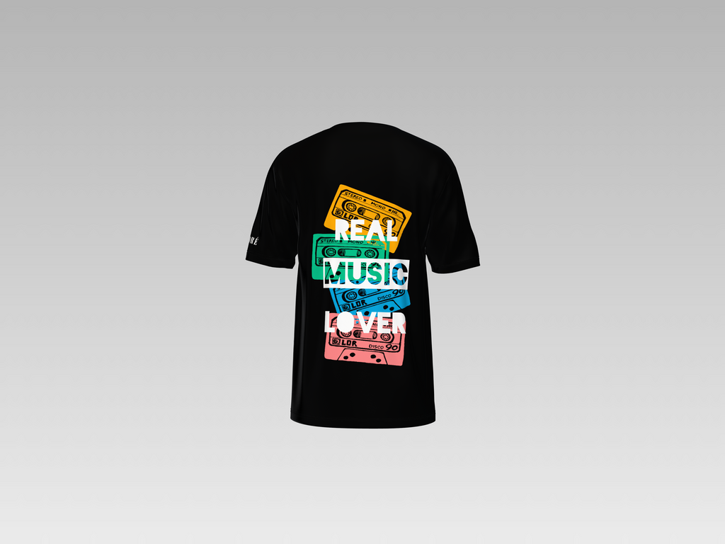 REAL MUSIC LOVER PRINTED T-SHIRT