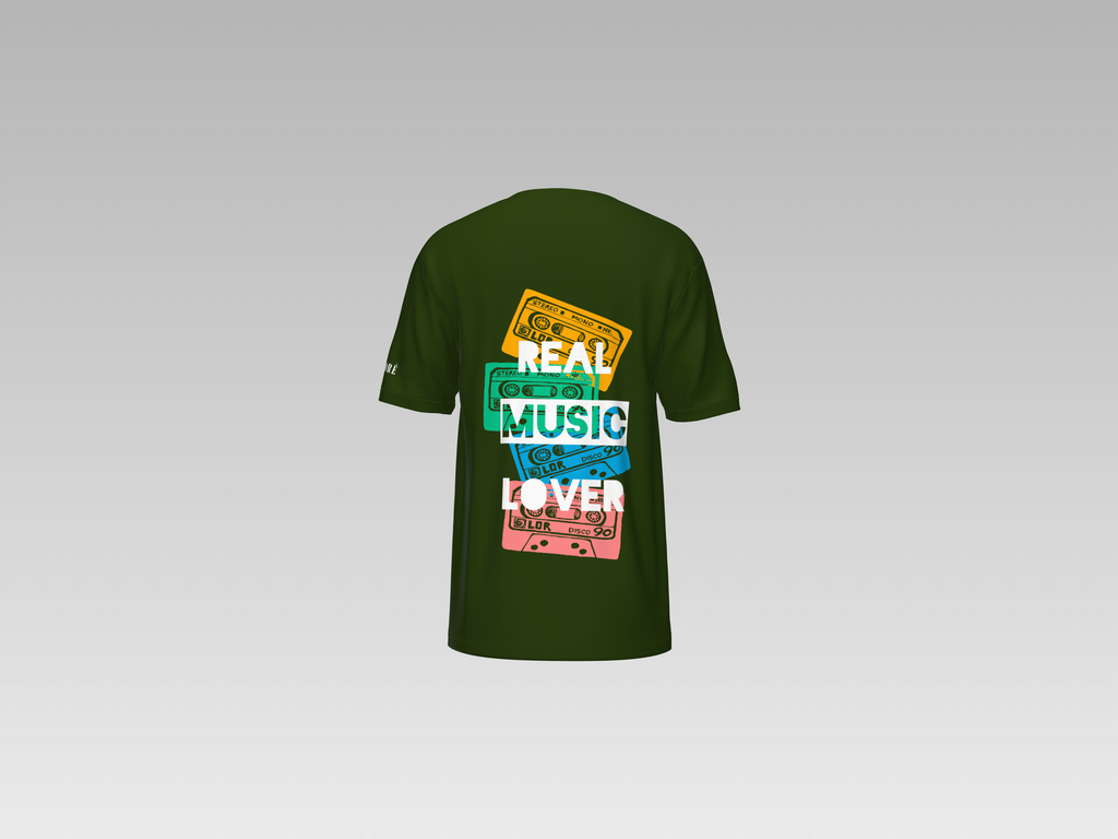 REAL MUSIC LOVER PRINTED T-SHIRT