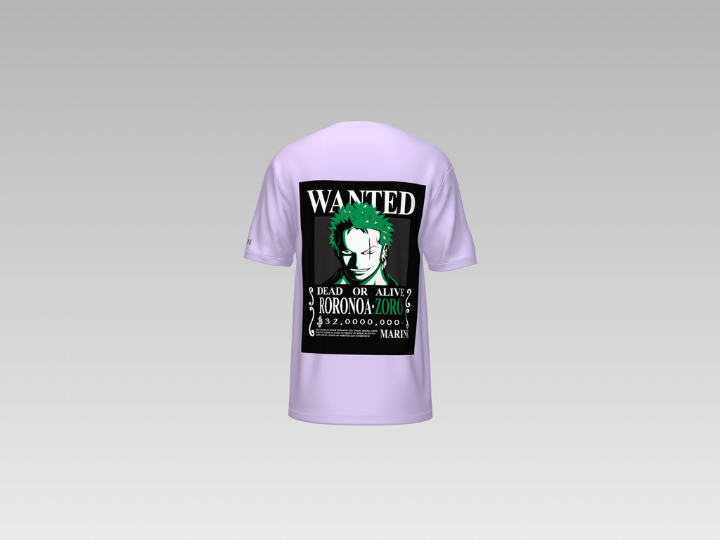 ZORO WANTED PRINTED T-SHIRT