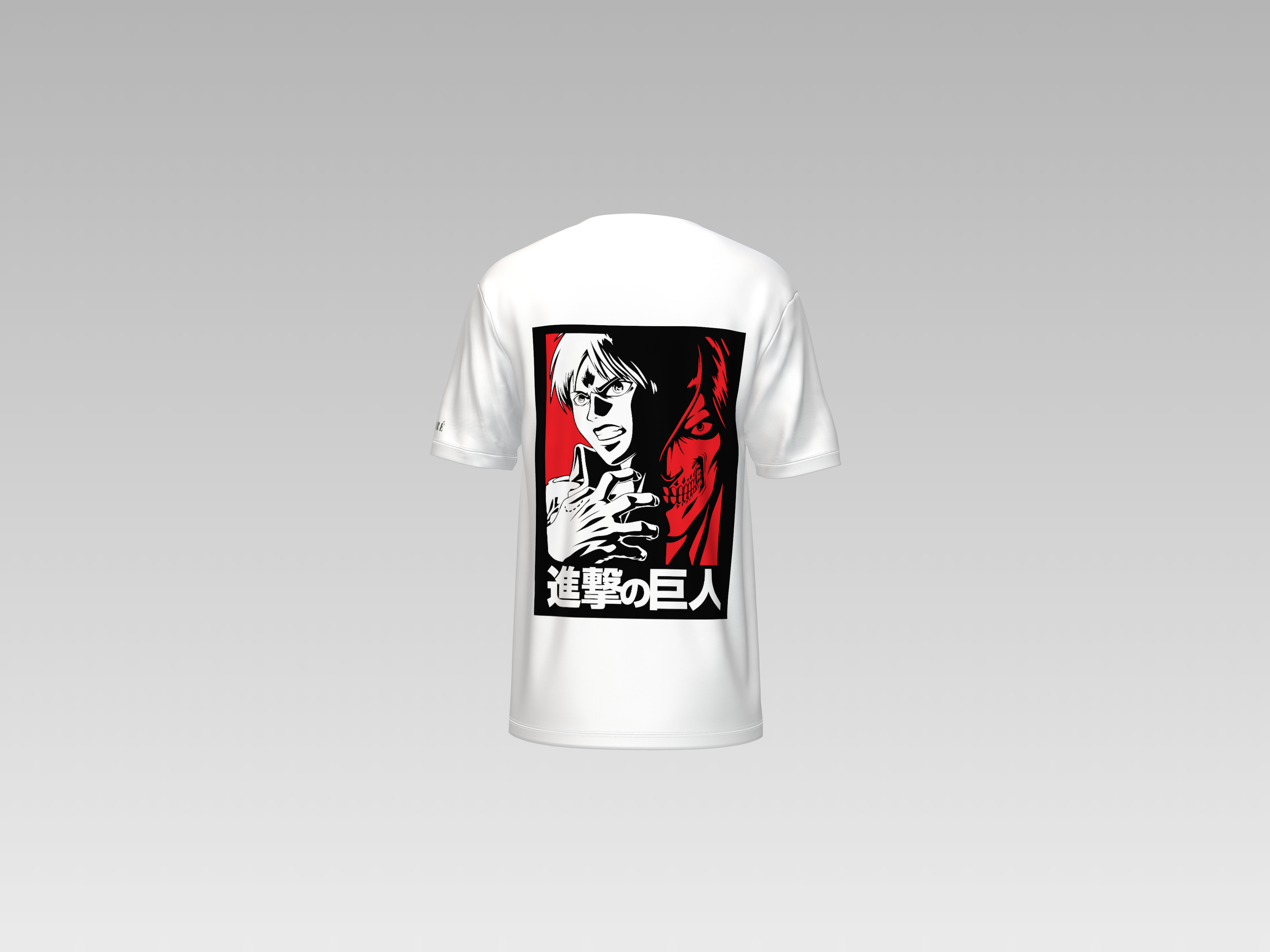 AOT- WHITE TITAN  PRINTED T-SHIRT
