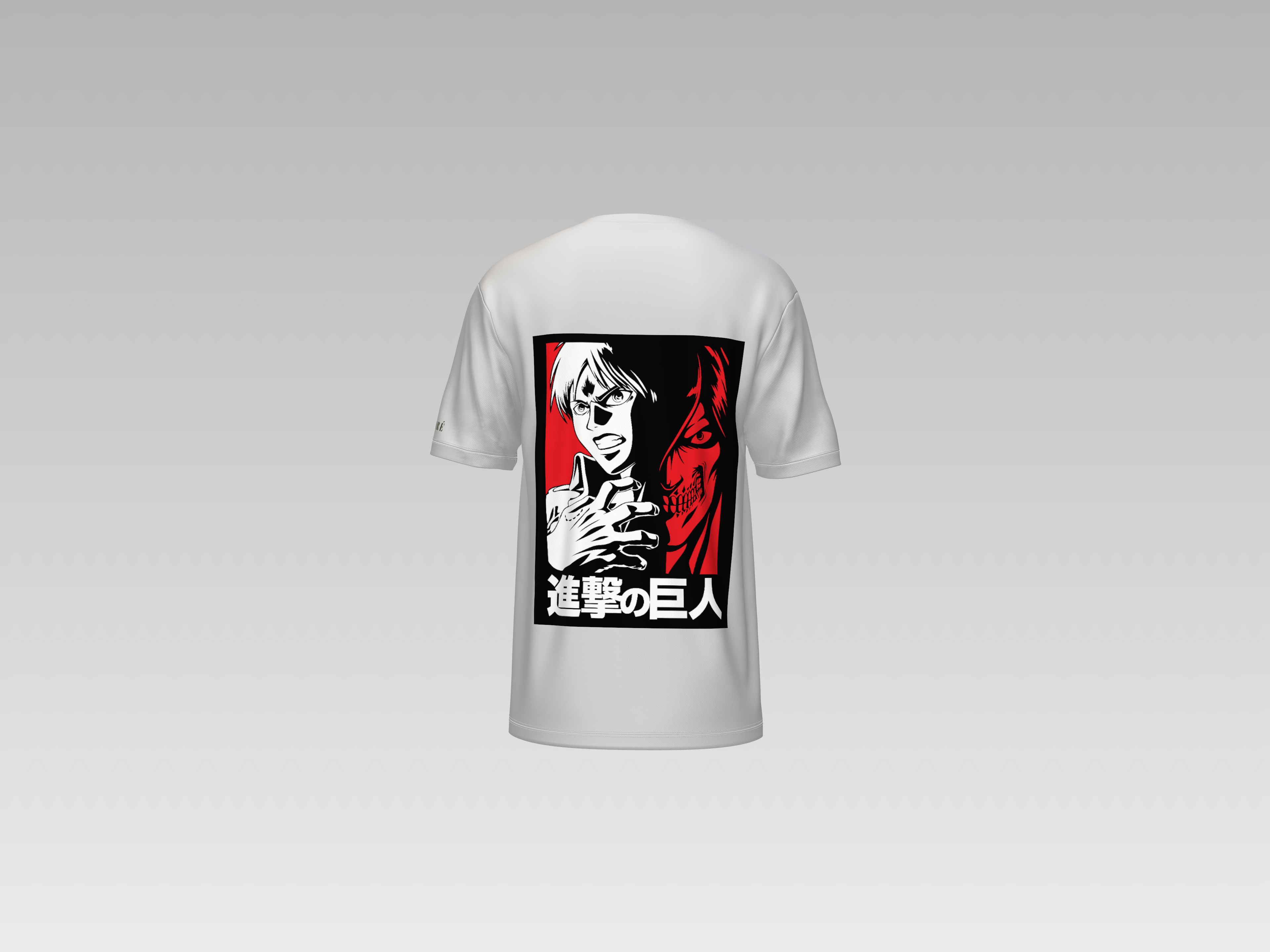 AOT- WHITE TITAN  PRINTED T-SHIRT