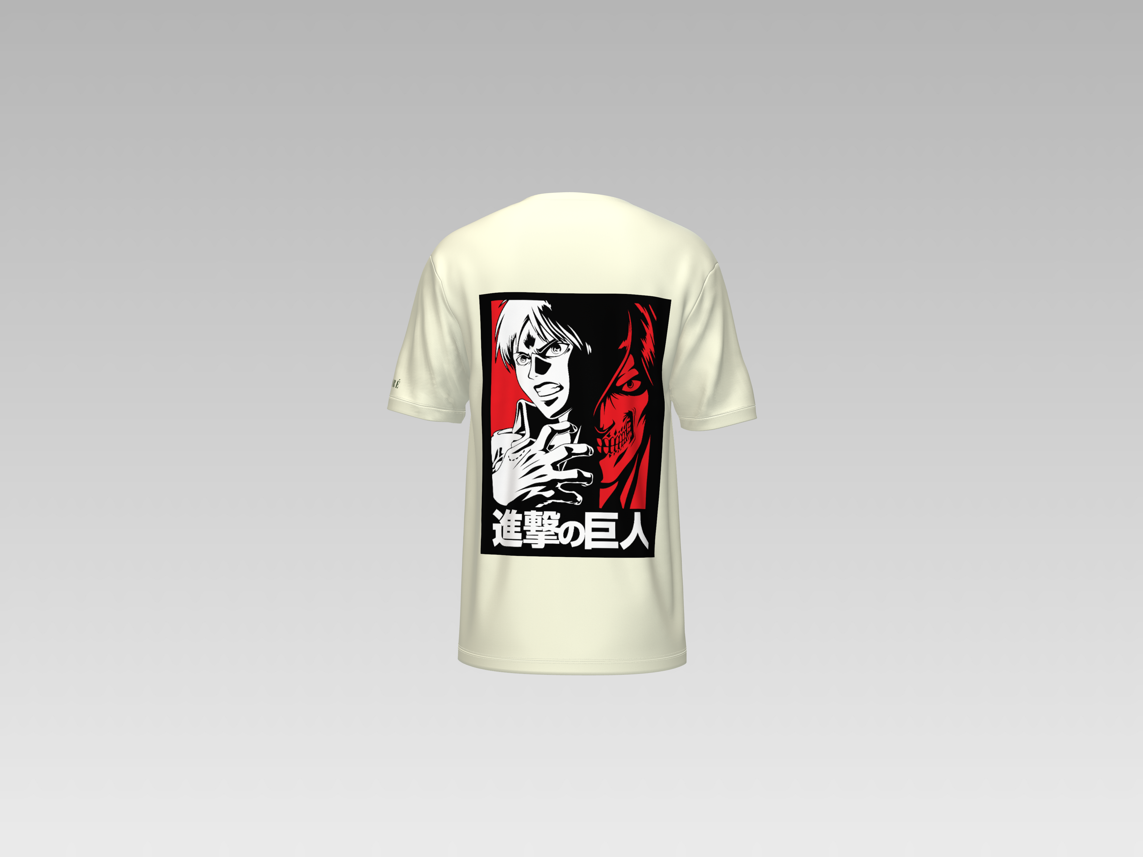 AOT- WHITE TITAN  PRINTED T-SHIRT