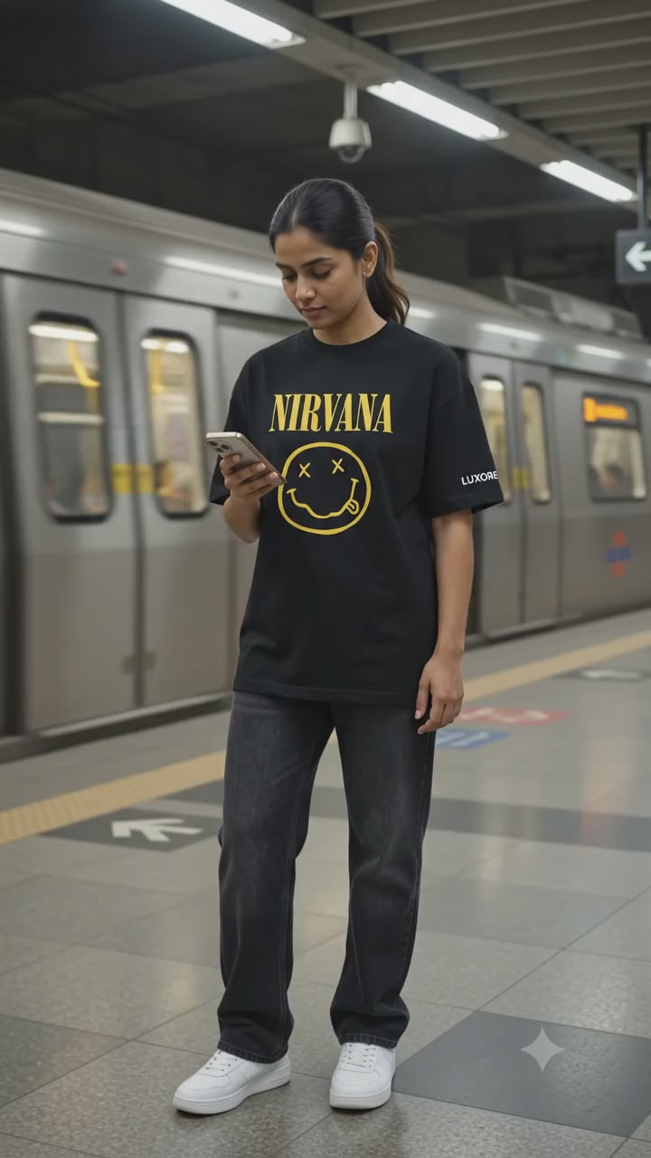 NIRVANA PRINTED GRAPHIC TEE